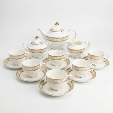 Heritage Gold Tea Set - Service for 6 (15 Pieces)