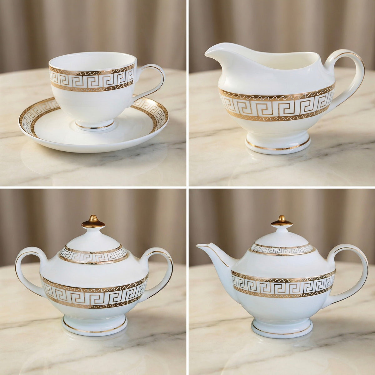 Heritage Gold Tea Set - Service for 6 (15 Pieces)