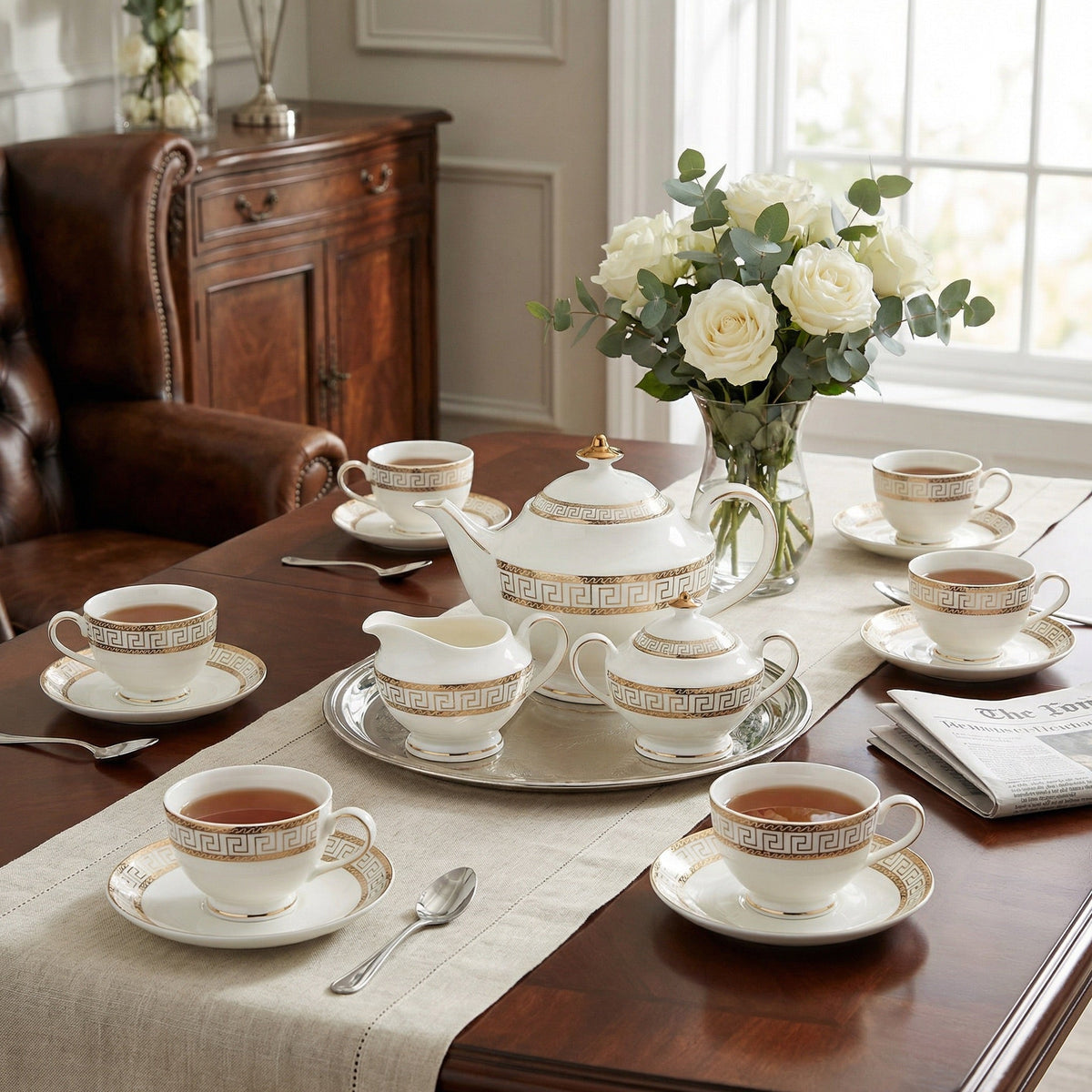 Heritage Gold Tea Set - Service for 6 (15 Pieces)