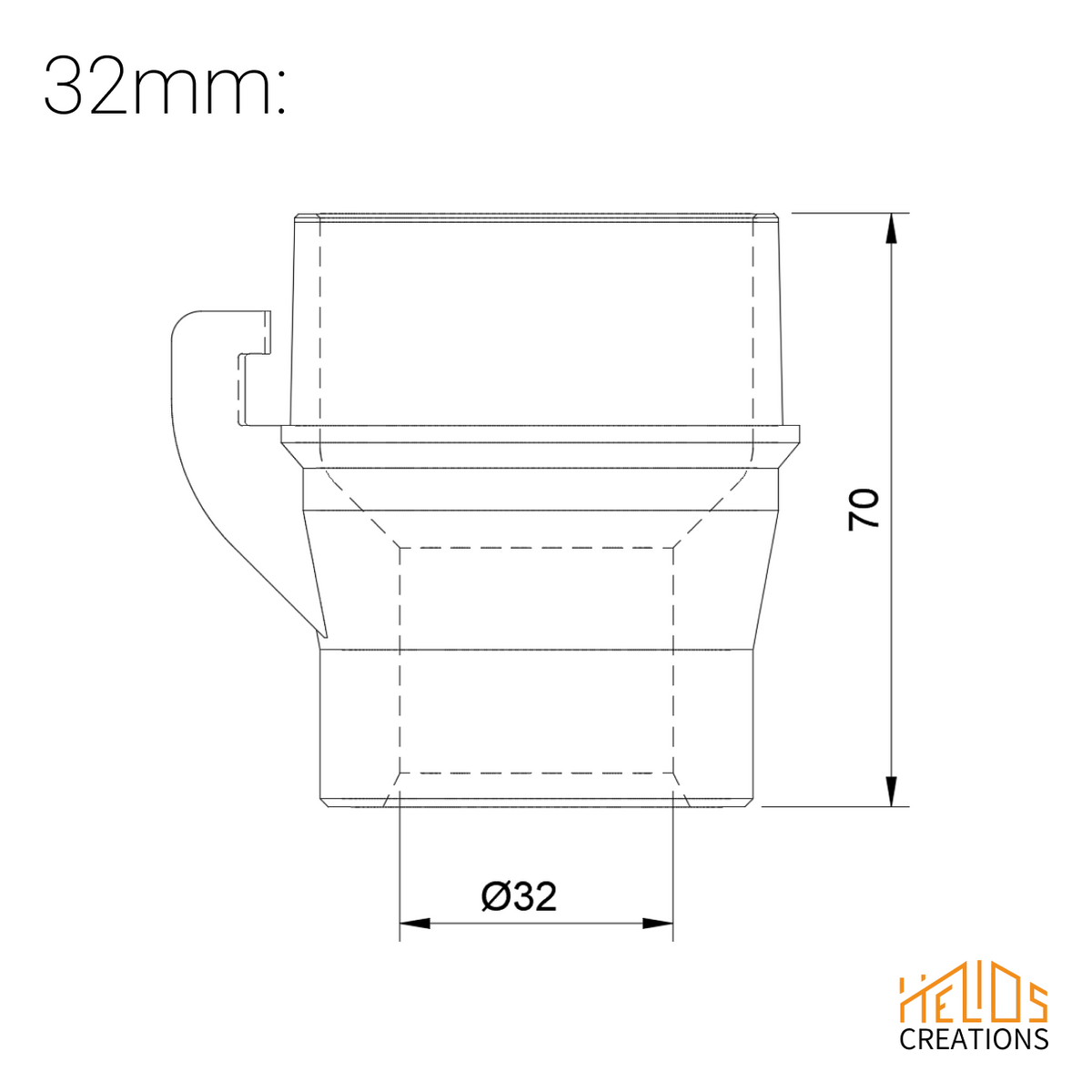 Adapter for Hikoki C3610DRA / C8FSHG Mitre Chop Saw – 32/36/38mm Hose Connector
