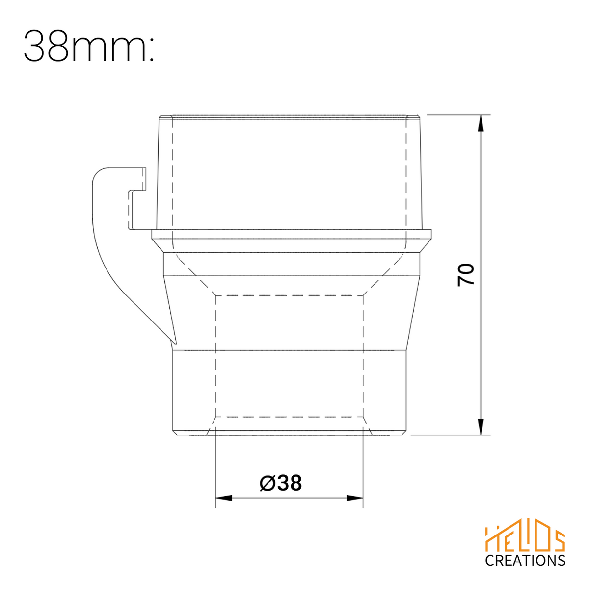 Adapter for Hikoki C3610DRA / C8FSHG Mitre Chop Saw – 32/36/38mm Hose Connector