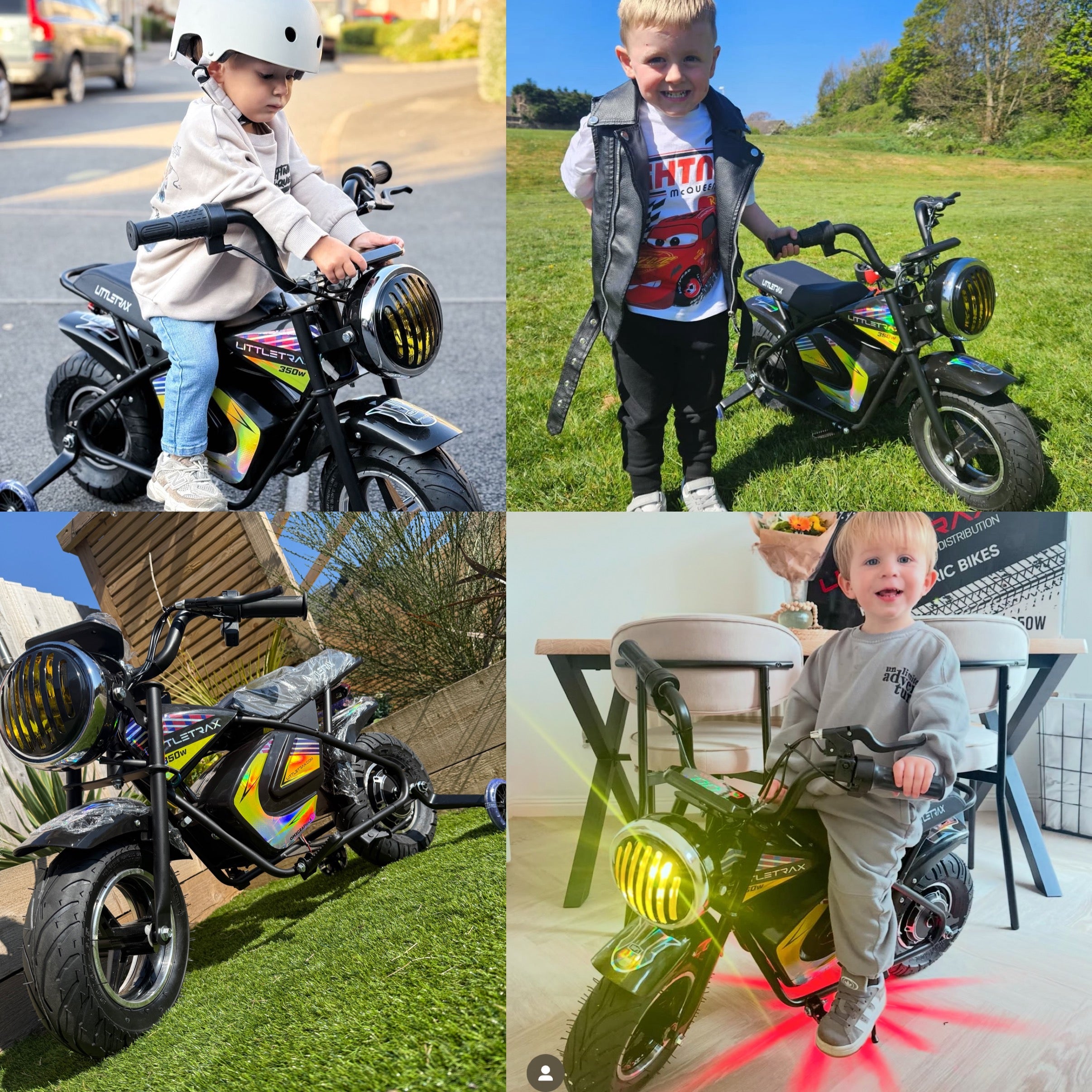 Littletrax 350W Kids Electric Bike – Ages 3 to 12+ ride on motorbike!