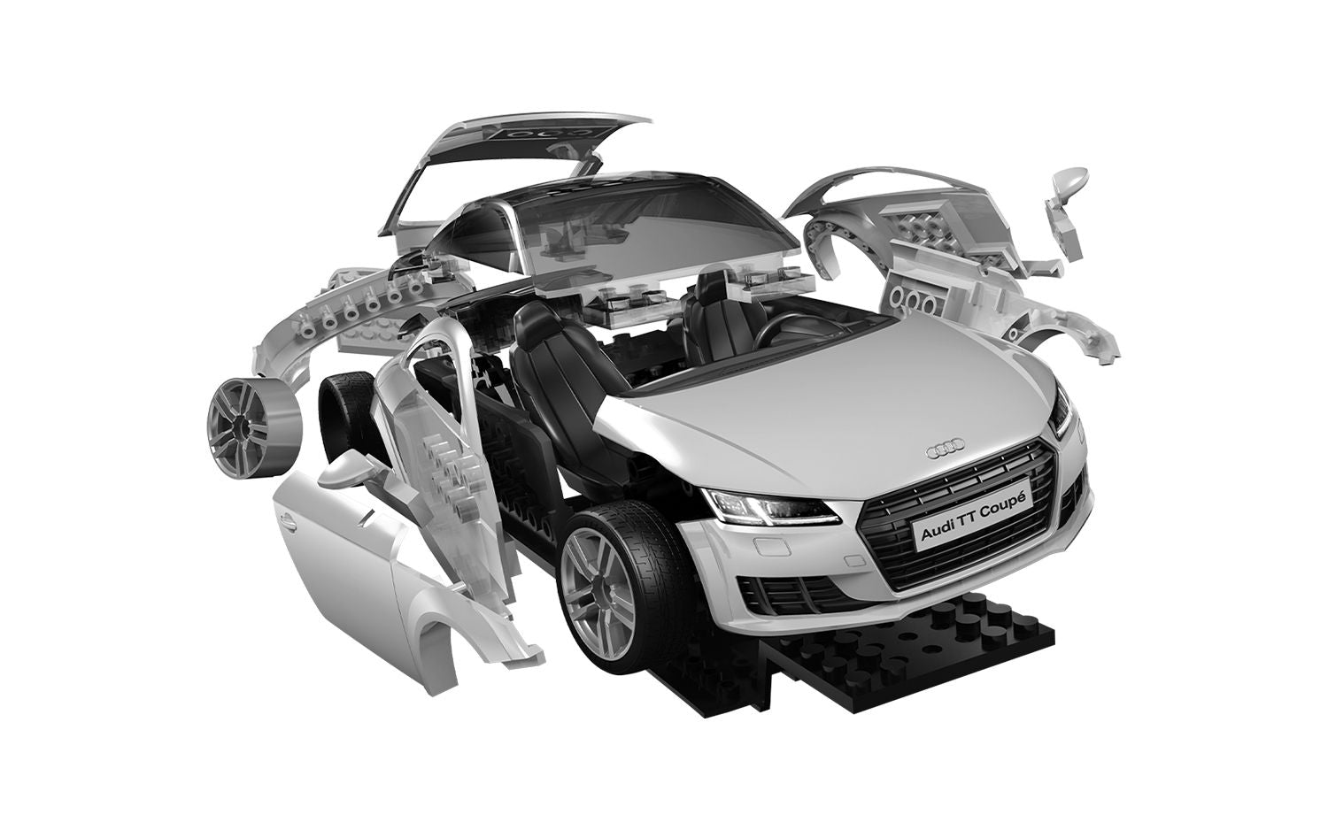 Airfix J6054 Quickbuild Audi TT Coupe Blue Model Car Kit