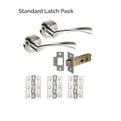 Boston Polished Satin Stainless Steel Latch Pack