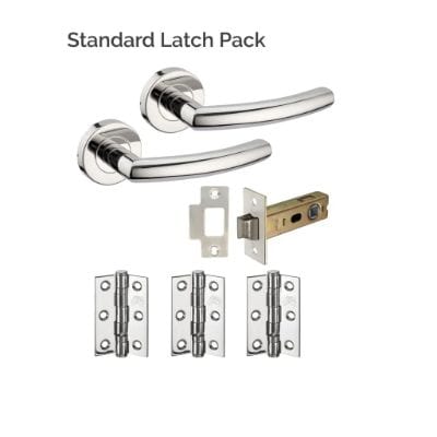 Raven Polished Steel Latch Pack
