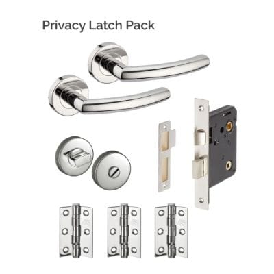 Raven Polished Steel Latch Pack