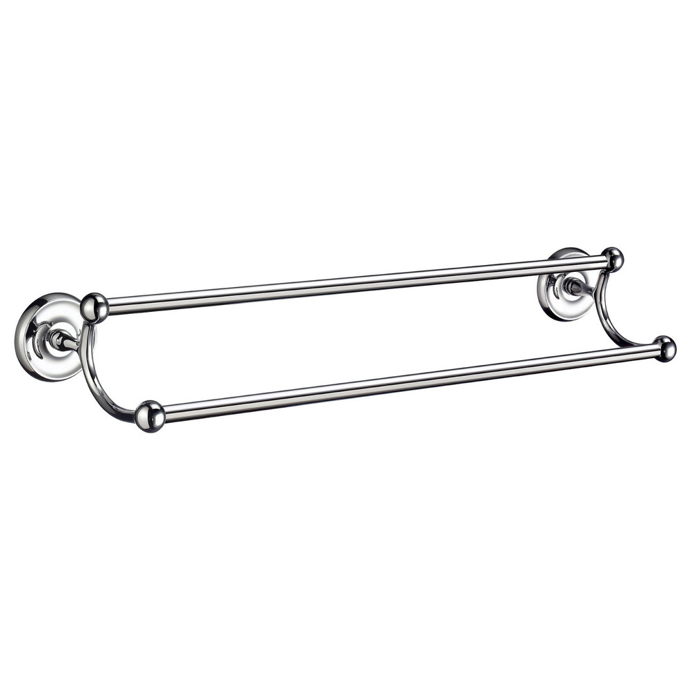 Smedbo Villa Double Towel Rail 63.5cm Polished Chrome K2364