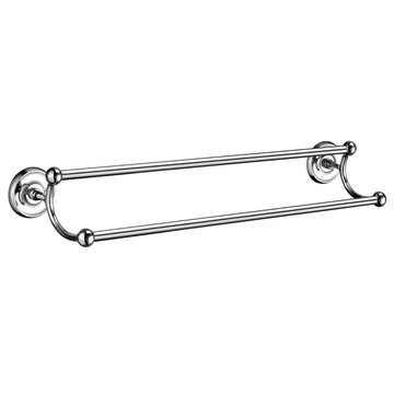 Smedbo Villa Double Towel Rail 63.5cm Polished Chrome K2364