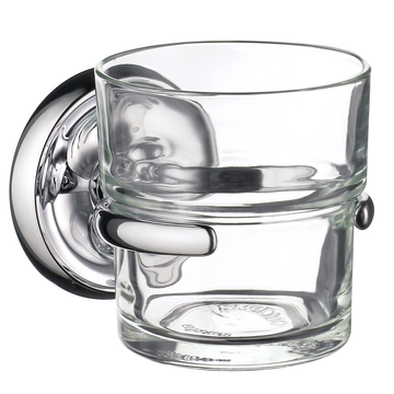 Smedbo Villa Tumbler & Holder Polished Chrome with Clear Glass K243