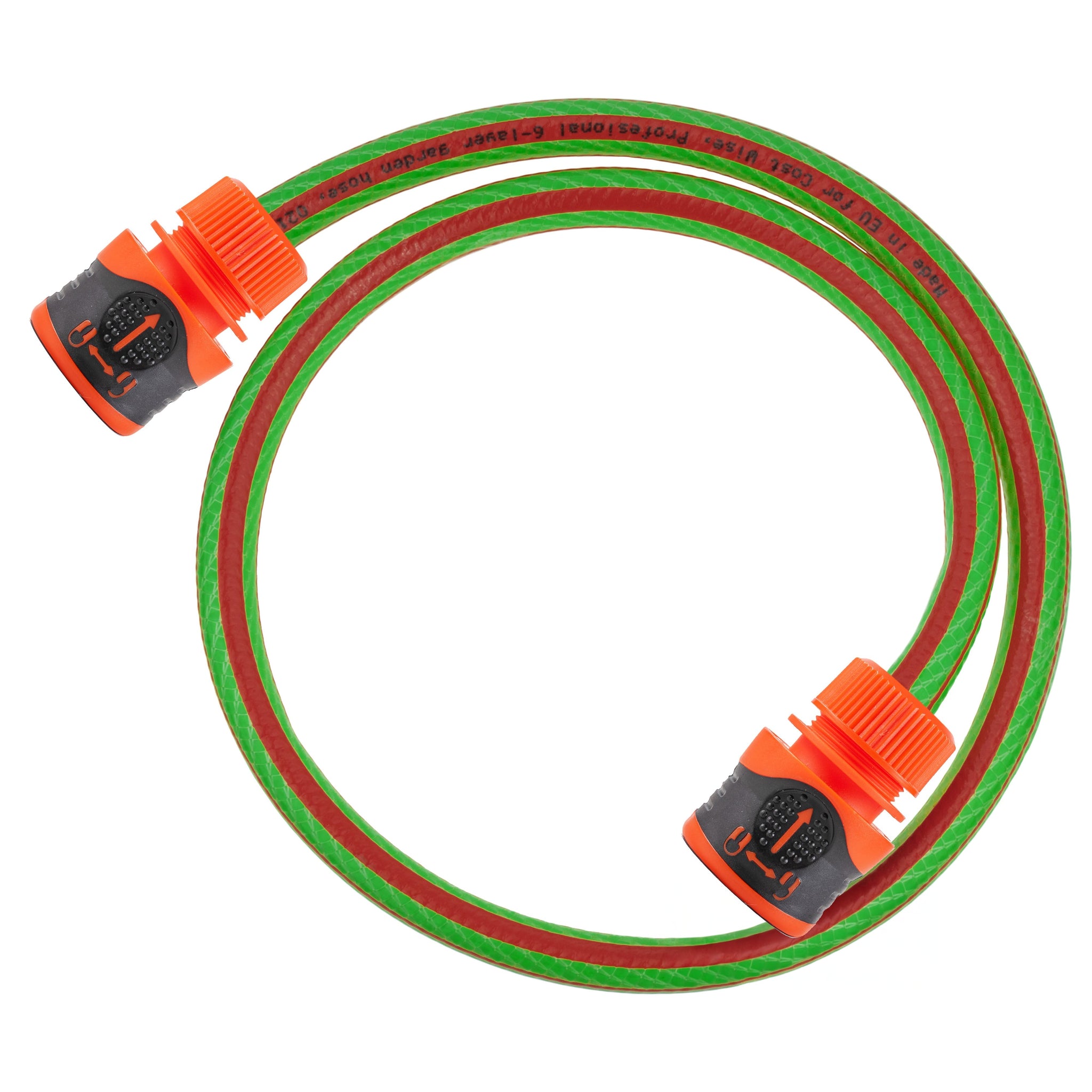 Premium Garden Hose Green with Orange Lock Connectors