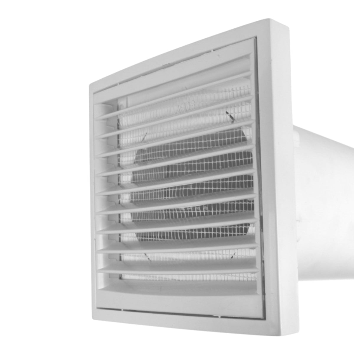 VC-KR0153 Louvre Vent Through Wall Ventilation Kit 100mm Pipe with White Vent