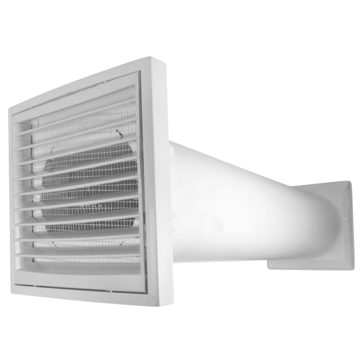 VC-KR0153 Louvre Vent Through Wall Ventilation Kit 100mm Pipe with Graphite Vent