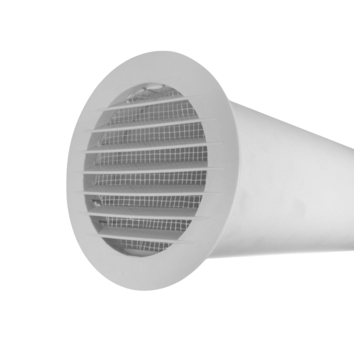 VC-KRO0184 Round Louvre Vent Through Wall Ventilation Kit 100mm Pipe Brown Vent