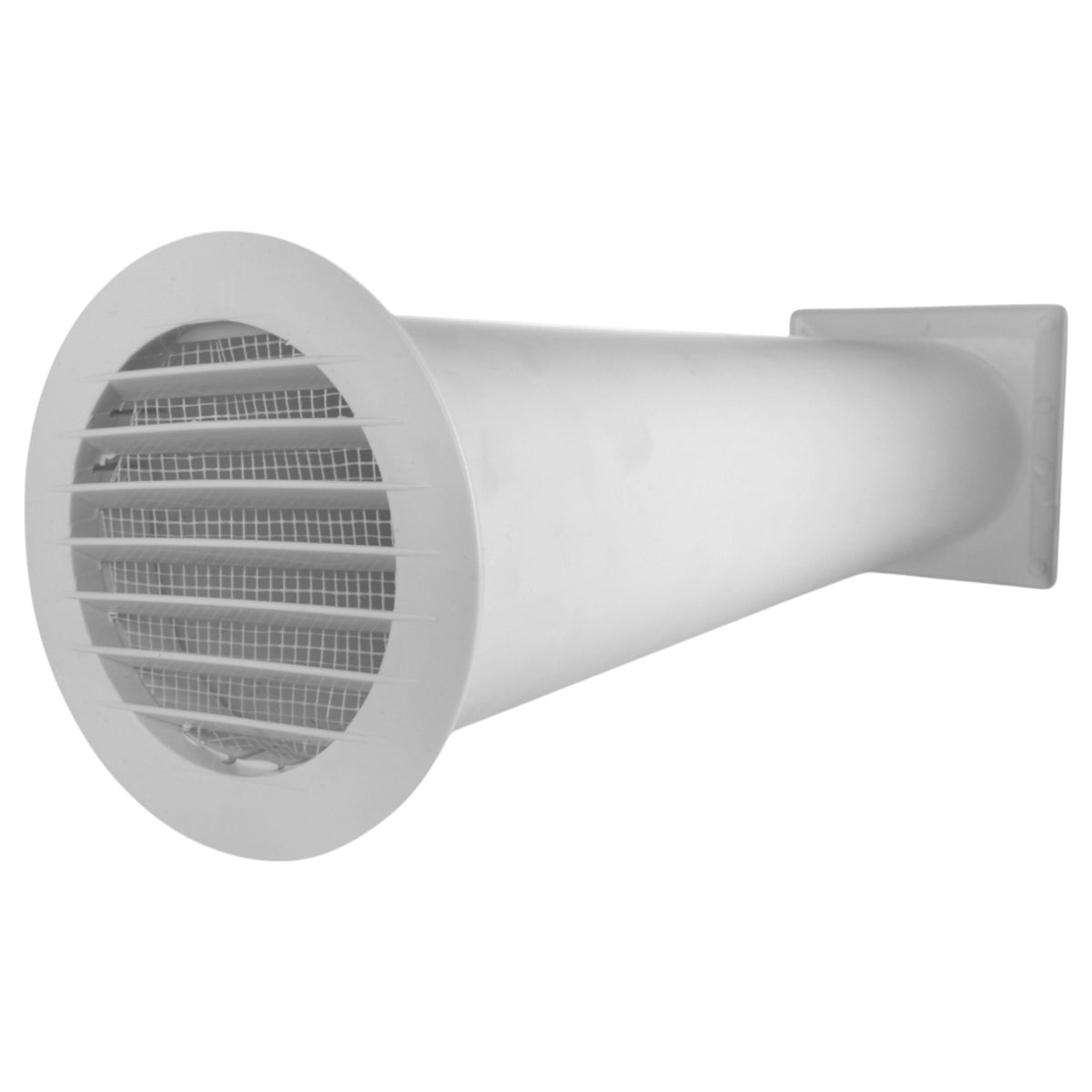 VC-KRO0184 Round Louvre Vent Through Wall Ventilation Kit 100mm Pipe Graphite