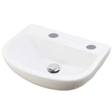50cm Special Needs Basin 2 Tap Holes with no Overflow