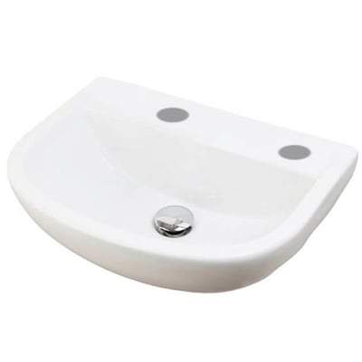 50cm Special Needs Basin 2 Tap Holes with no Overflow