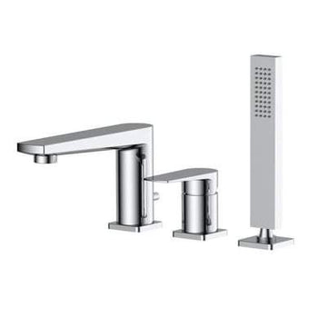Deck Mounted Bath Shower Chrome Mixer Tap