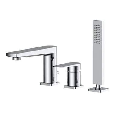 Deck Mounted Bath Shower Chrome Mixer Tap
