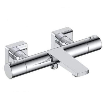 Wall Mounted Exposed Thermostatic Bath Shower Chrome Mixer Tap