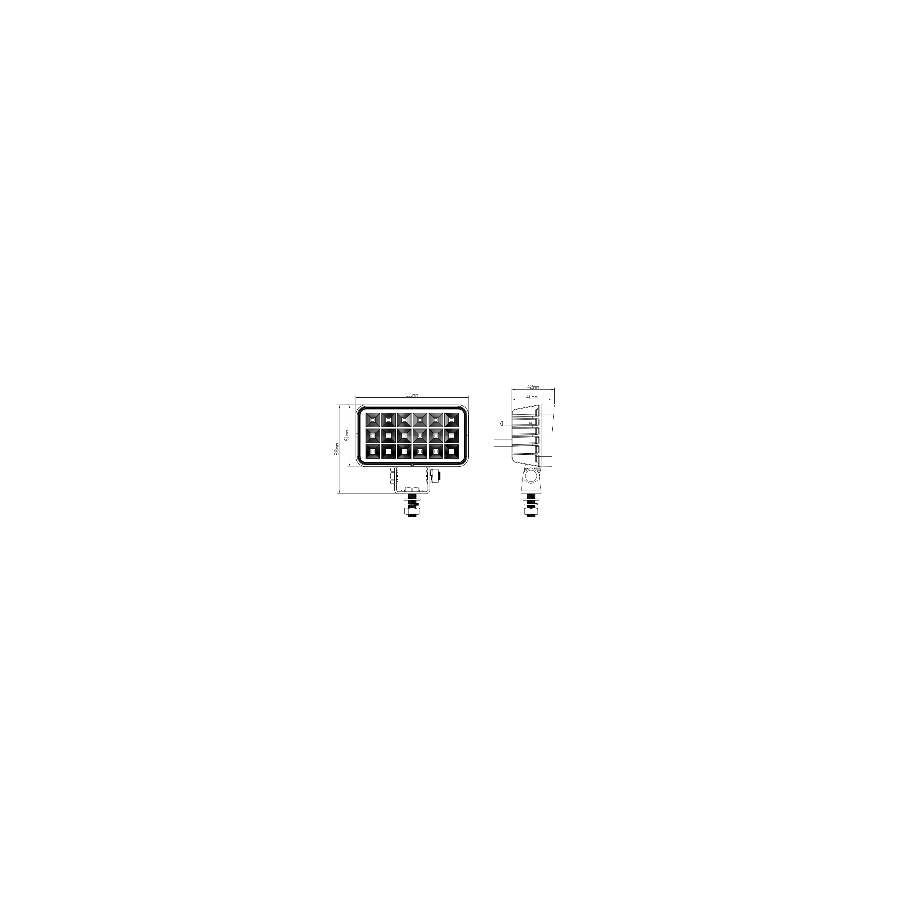 Compact LED Work Light with Built-In Switch – 2,008 Lumen Flood Beam, 12/24V | Truck LED