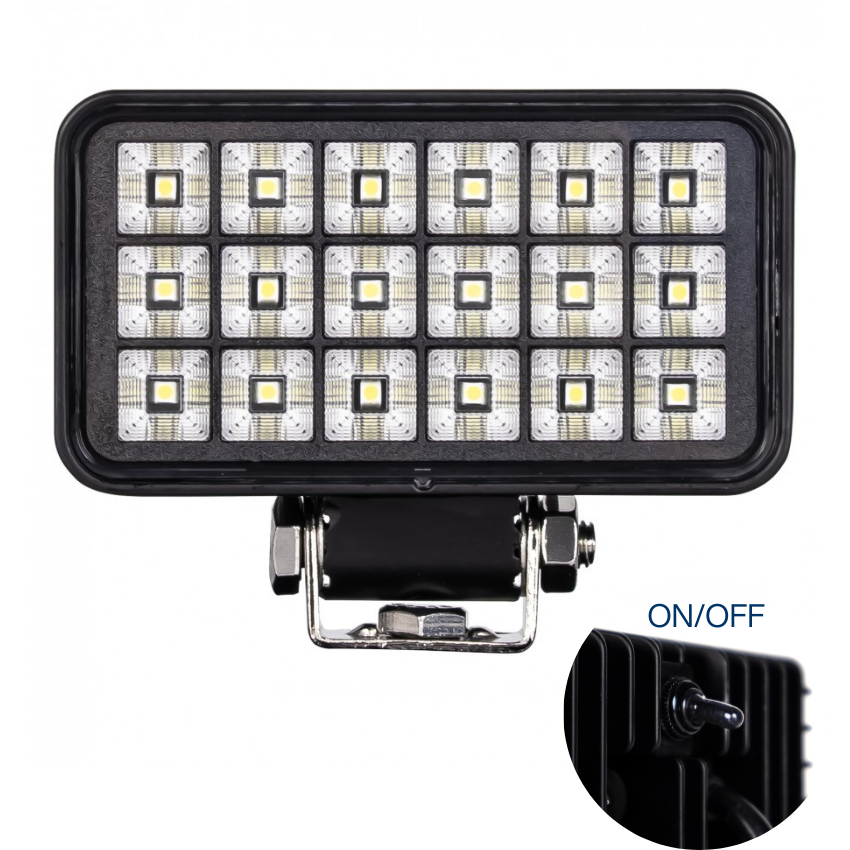Compact LED Work Light with Built-In Switch – 2,008 Lumen Flood Beam, 12/24V | Truck LED
