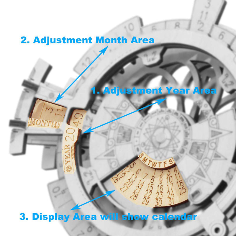 Perpetual Calendar Wooden Construction Toy