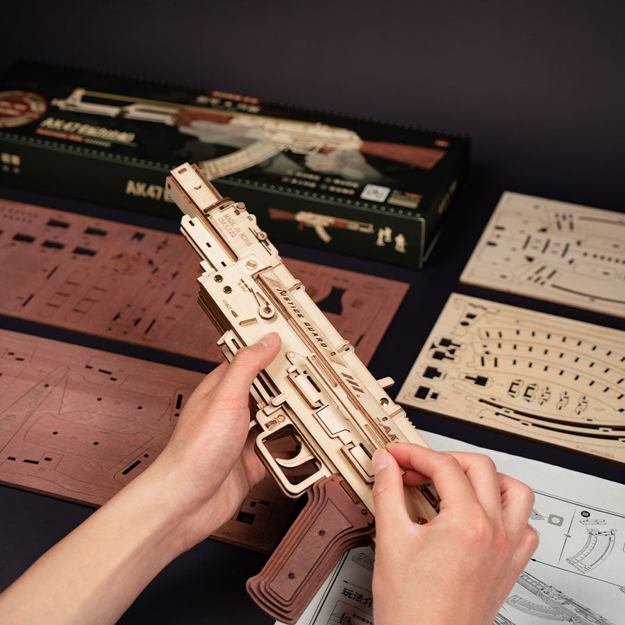 AK-47 Assault Rifle Wooden Construction Toy