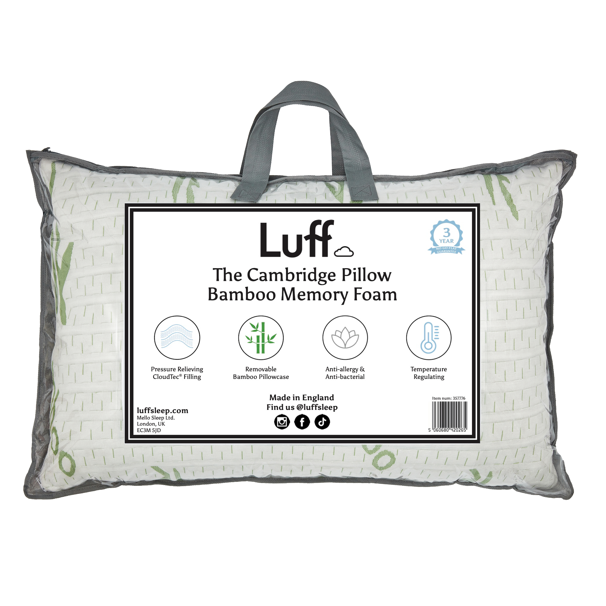 The Cambridge Firm Bamboo Pillow