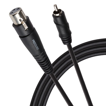 ProSound XLR Female Connector to RCA Phono Cable - Black, 0.23m