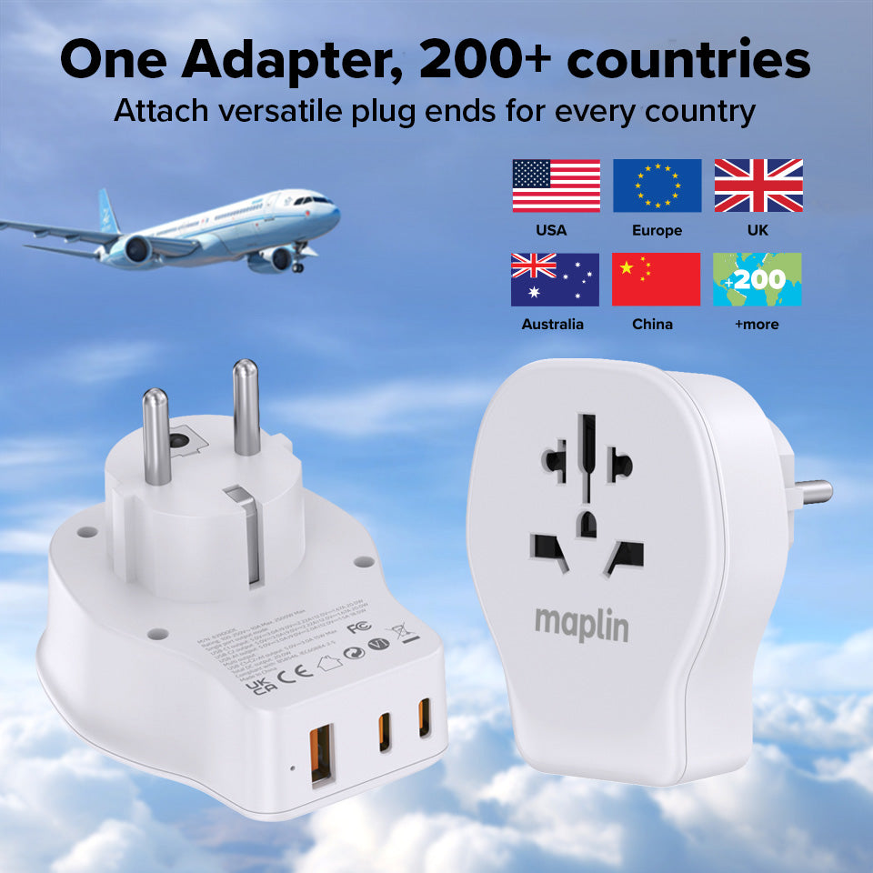 Maplin Worldwide Mains Power Travel Adapter
