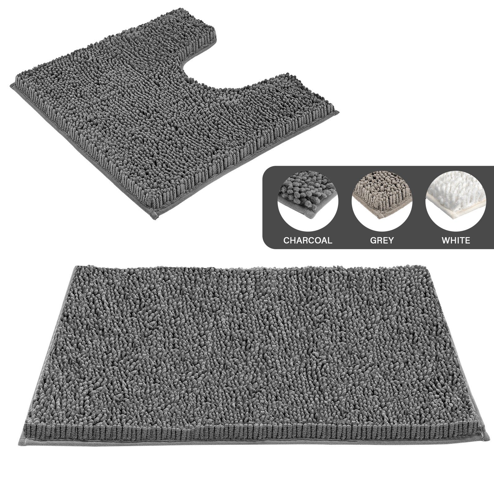 Non Slip Bath Mat Water Absorbent Machine Washable