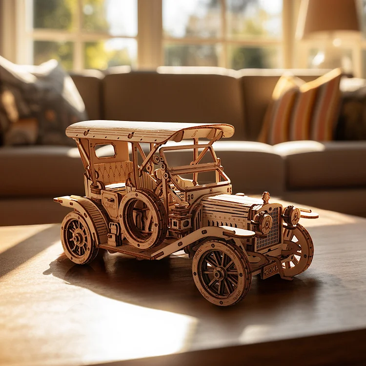 Vintage Car Wooden Construction Toy