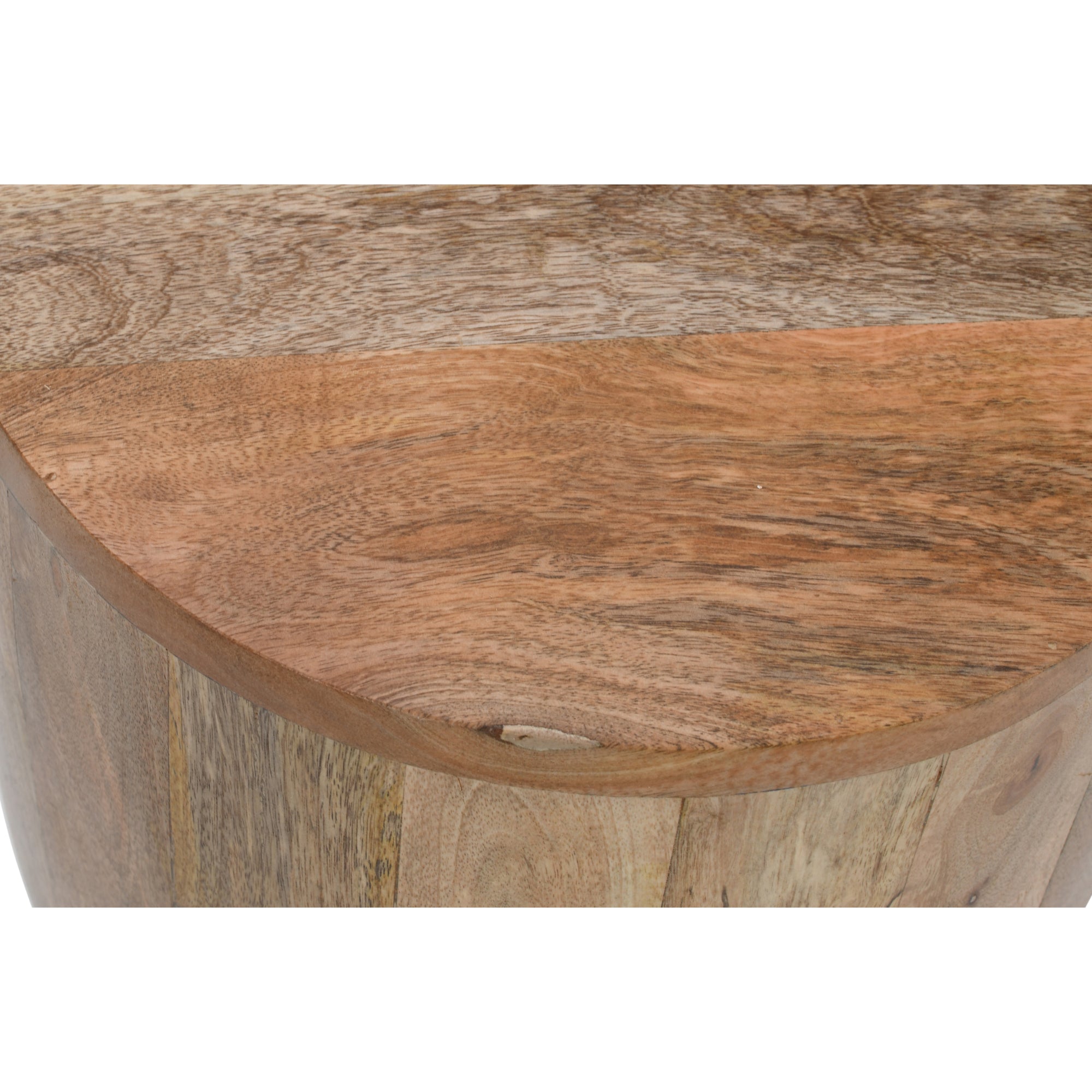 Merlin Mango Wooden Drum Side Table