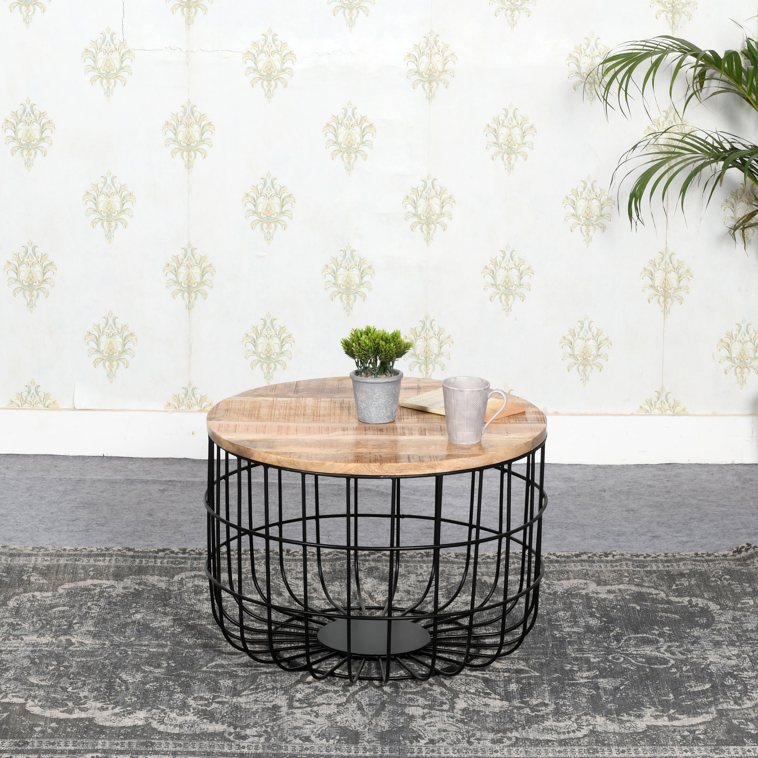 Merlin Mango Wooden Wire Coffee Table