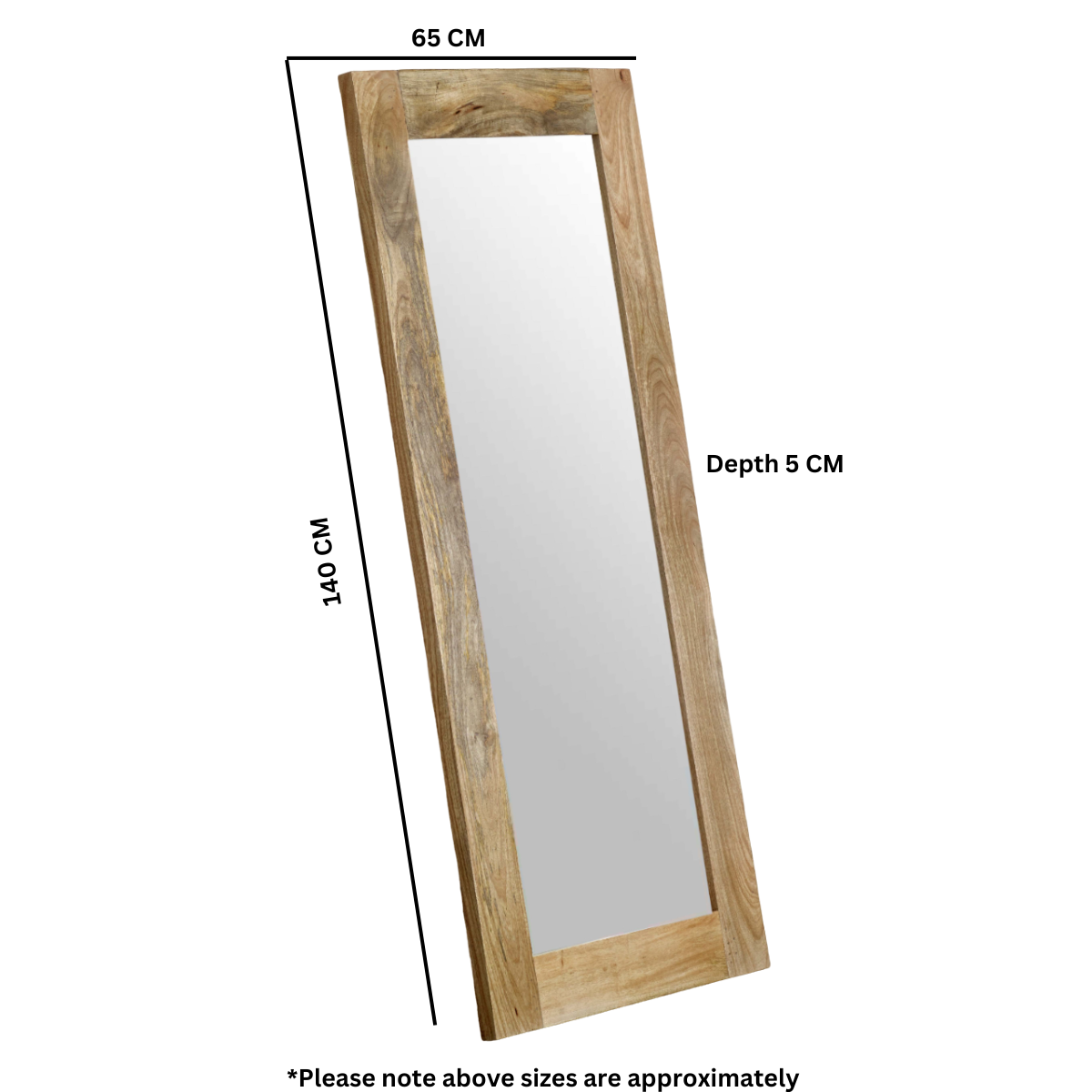 Merlin Mango Wooden Mirror Extra Long