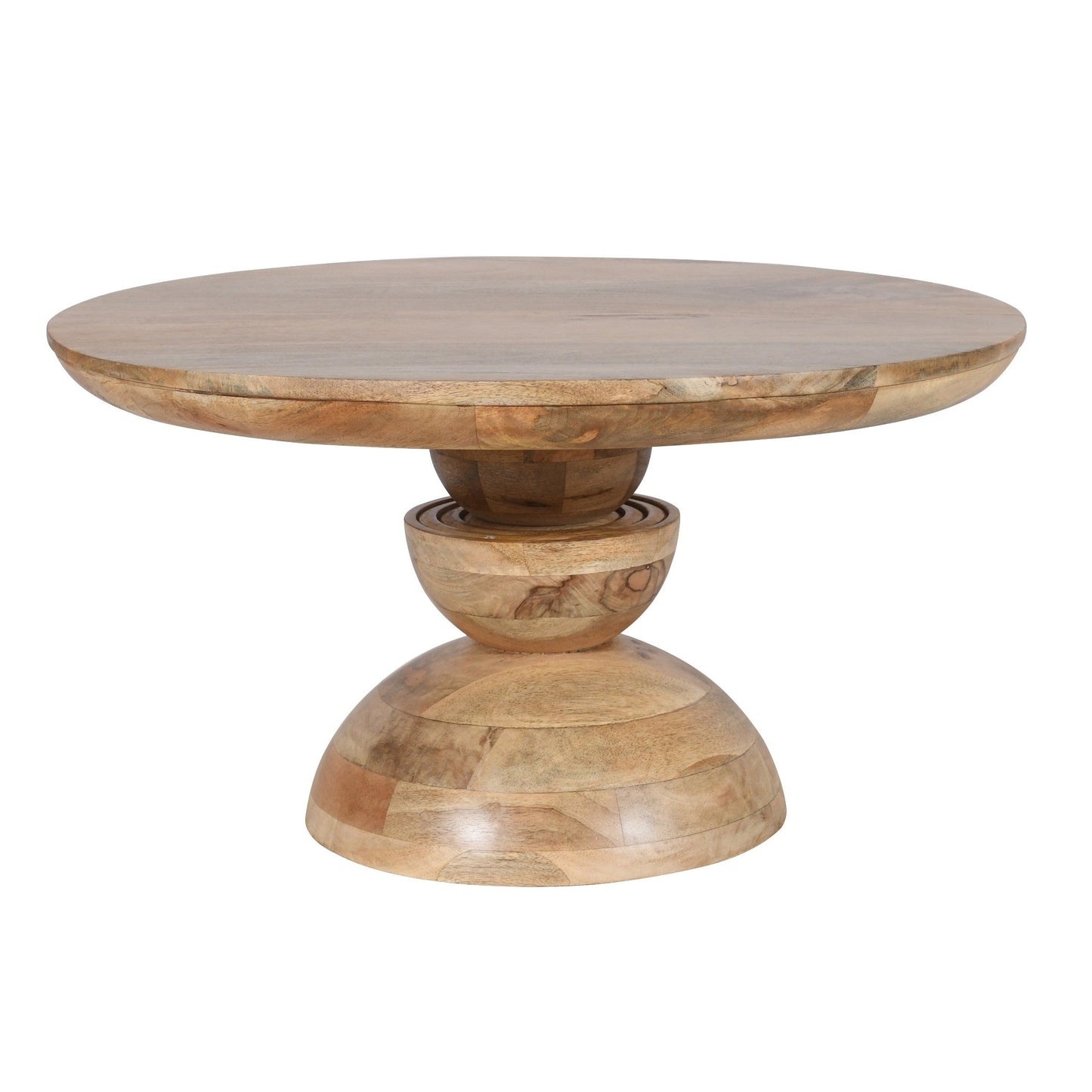 Merlin Mango Wood Pedestal Round Coffee Table