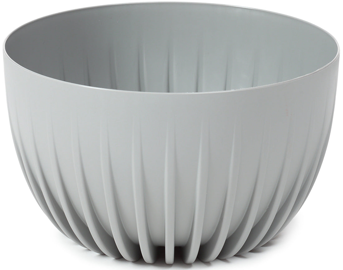 Mira Bowl Pot with Insert, Plug and Hole 240mm Grey Decorative Succulent Planter
