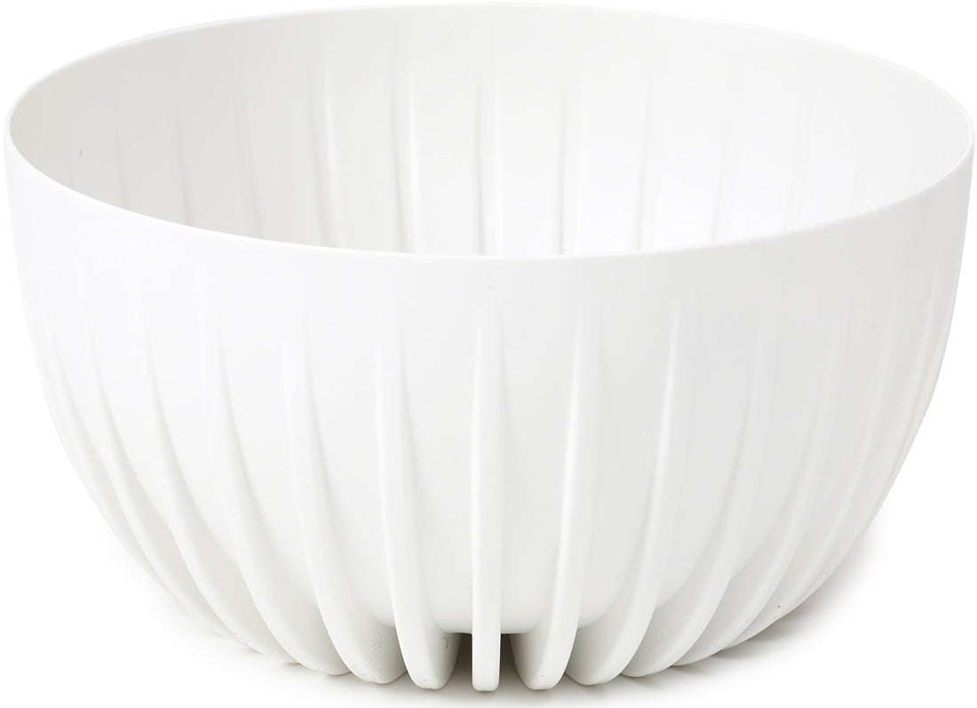 Mira Bowl Pot with Insert, Plug and Hole 240mm White Decorative Planter