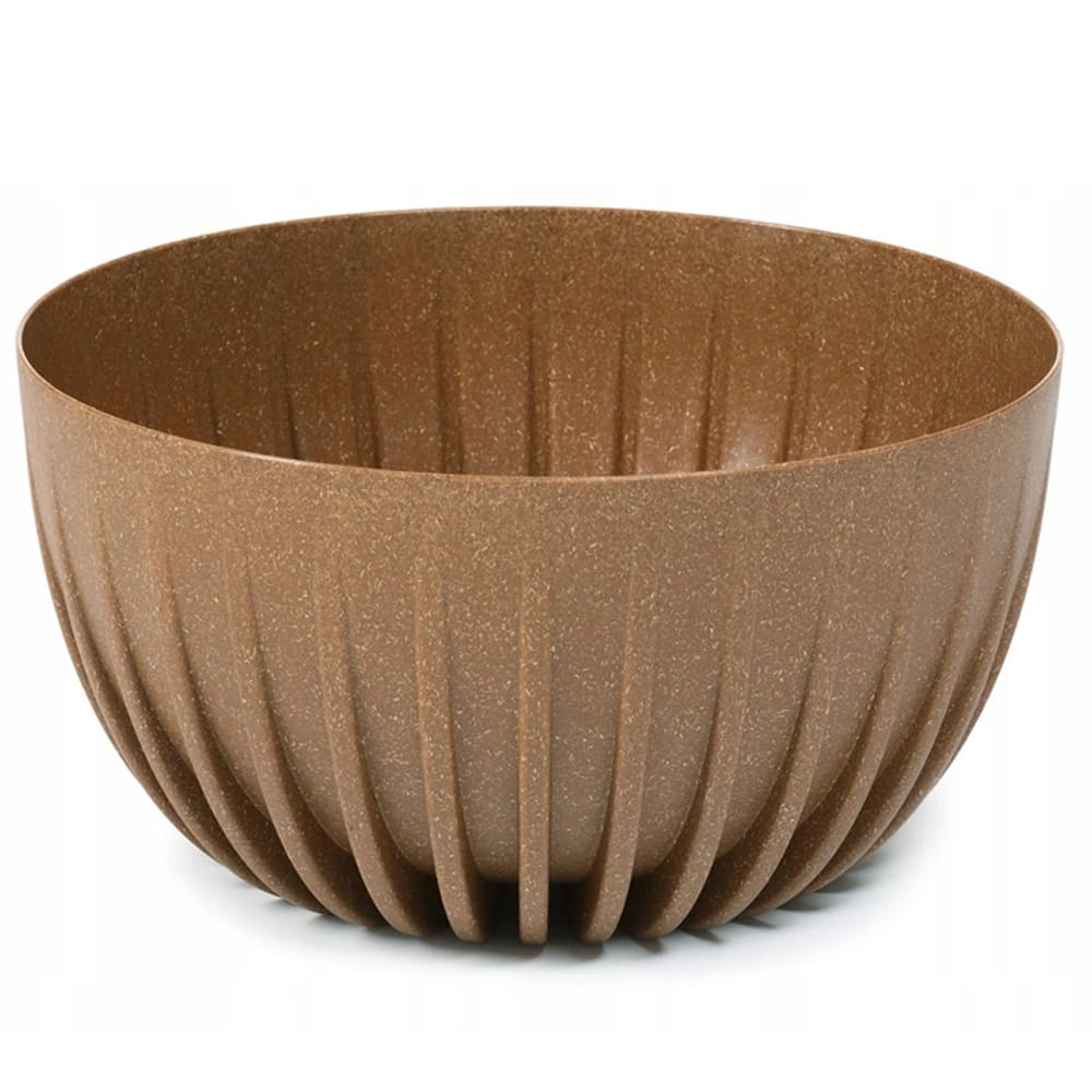 Mira Bowl Pot with Insert, Plug and Hole 300mm Eco Wood Decorative Planter