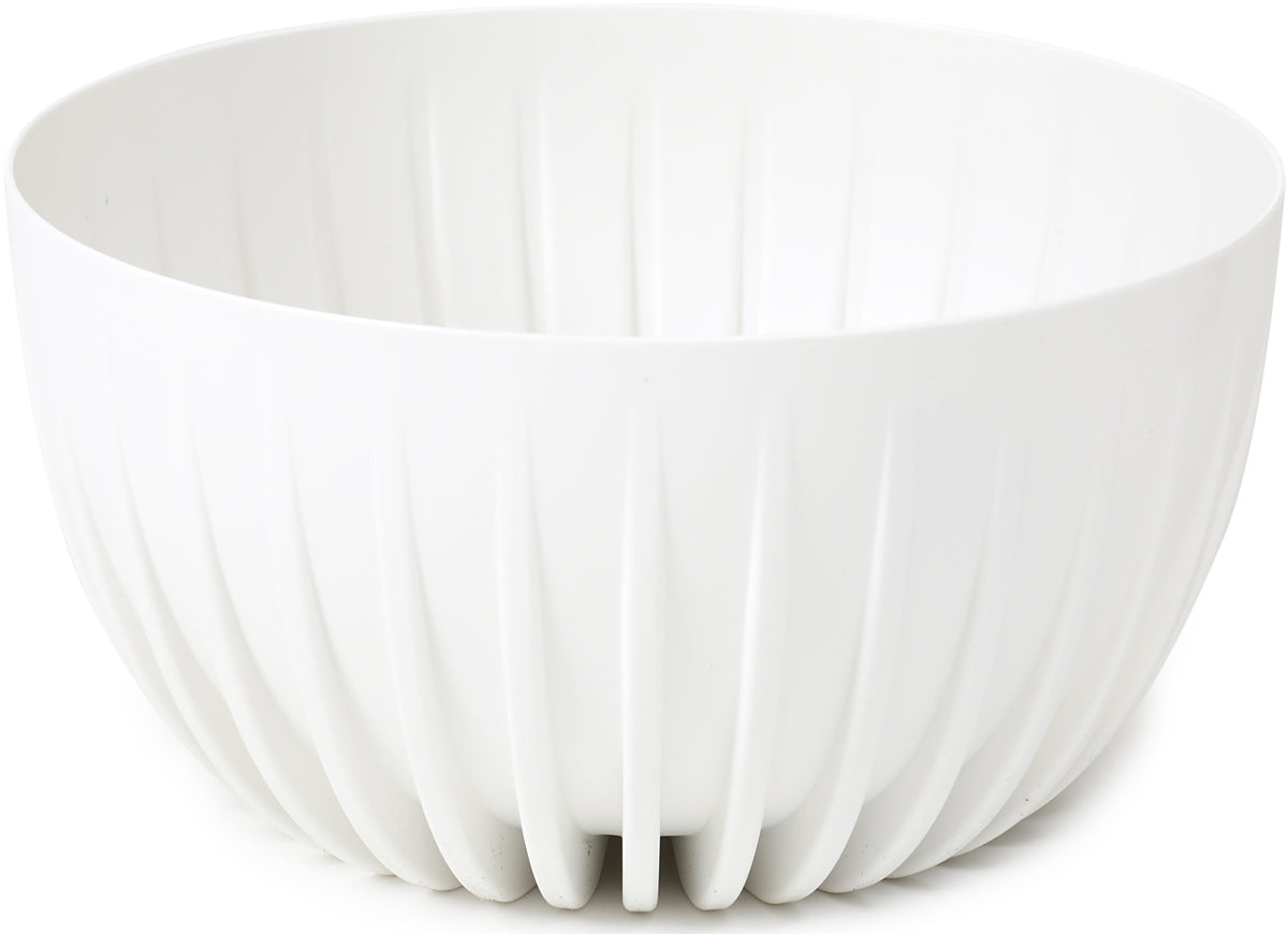 Mira Bowl Pot with Insert, Plug and Hole 300mm White Decorative Planter