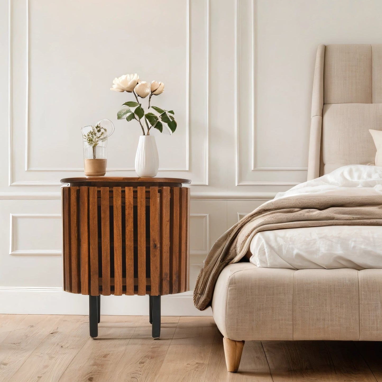 Compton Mango Wood Bedside Table