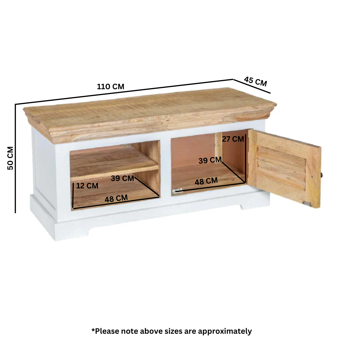 Bianco Wood Shoe Rack Upto 43"