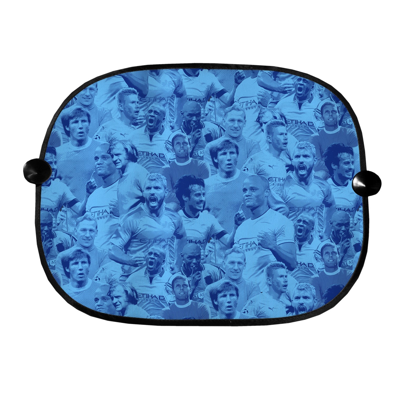 Manchester Blue Montage - Car Sun Shade - Set of 2