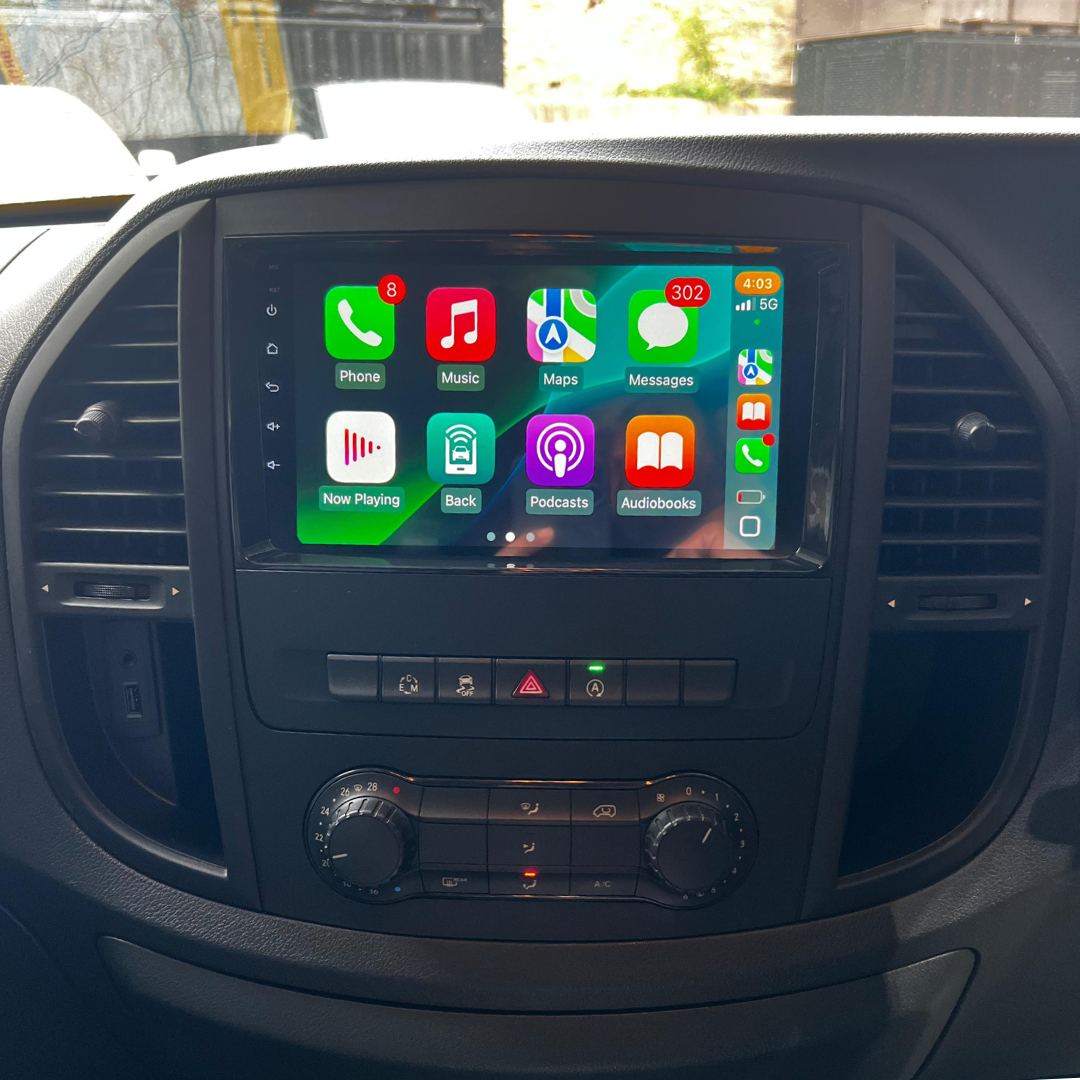 Mercedes-Benz A Class, B Class, Sprinter, Vito, Viano, Crafter Apple Carplay / Android Auto 9" Stereo Upgrade