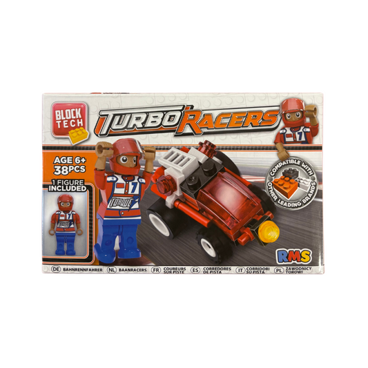 Mini Block Tech Turbo Racers Toy Set