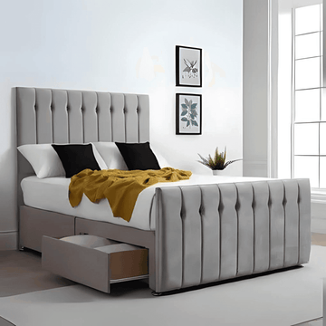 Austin Divan Bed – Tailored Finish with Matching Headboard