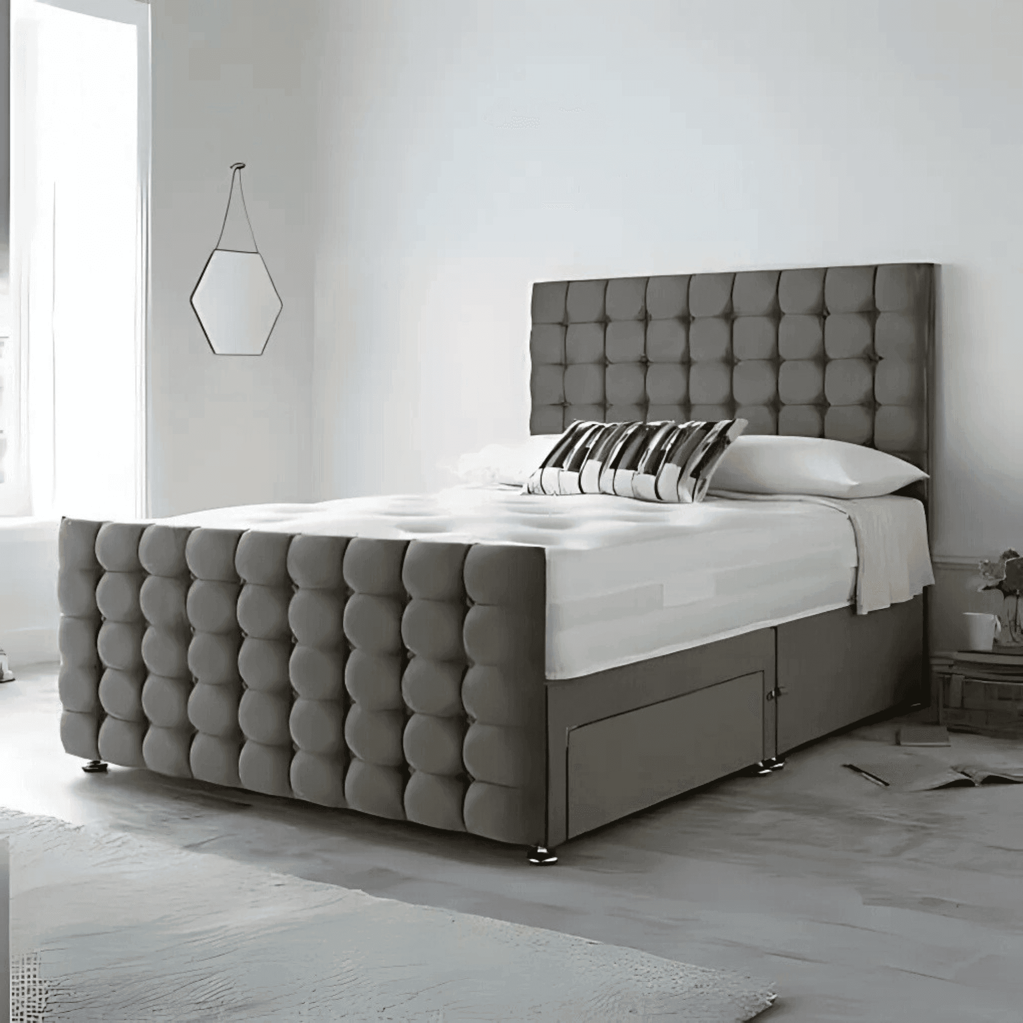 Monaco Divan Bed-Tailored Finish with Matching Headboard