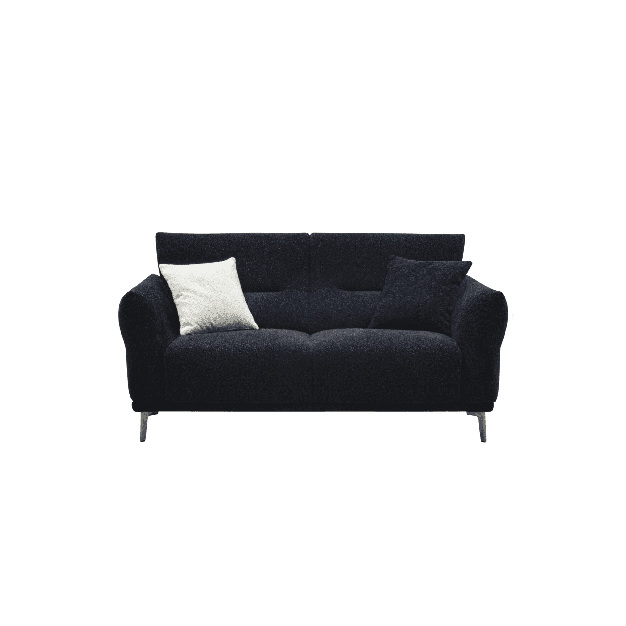 Aluxo Albany Sofa Range in Black Lux Boucle Fabric
