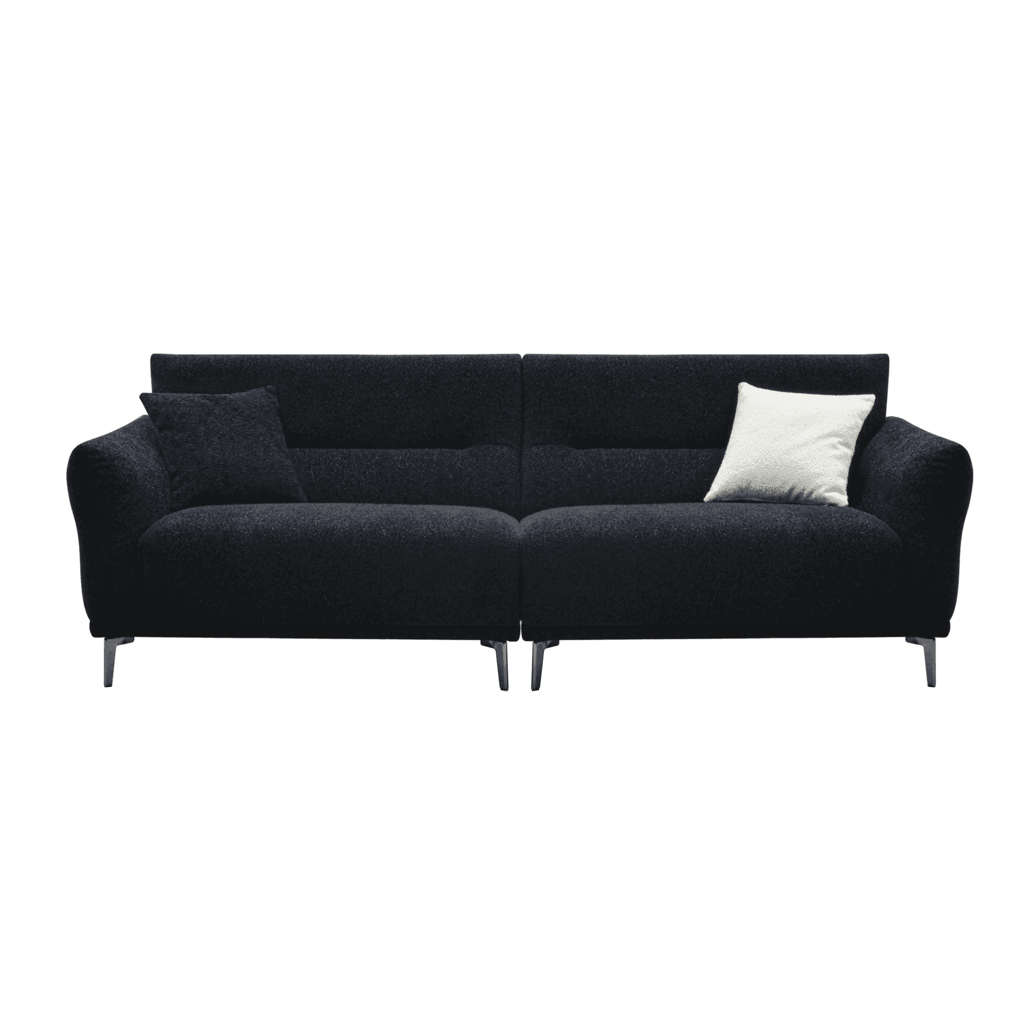 Aluxo Albany Sofa Range in Black Lux Boucle Fabric