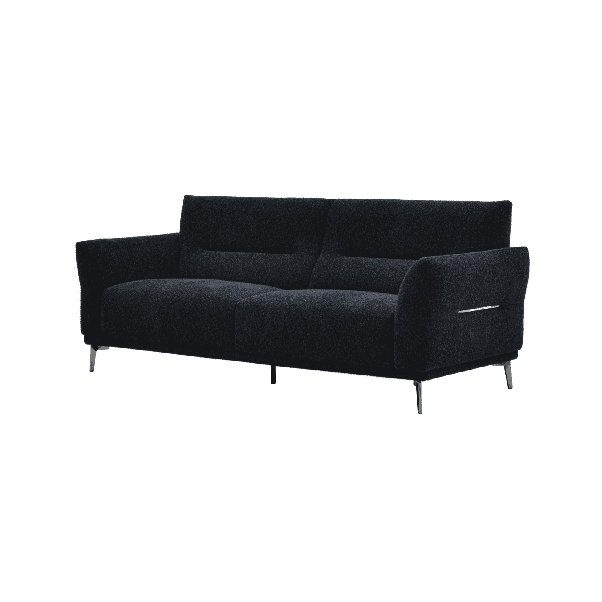 Aluxo Albany Sofa Range in Black Lux Boucle Fabric